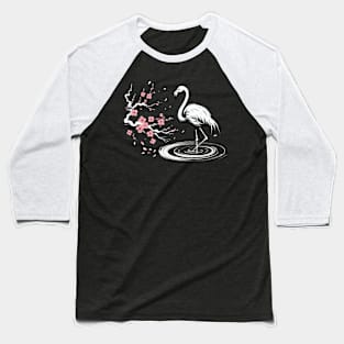 Kawaii Cool Retro Flamingo Japan Style Funny Flamingo Baseball T-Shirt